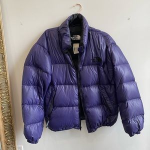 Purple North Face Puffer Coat